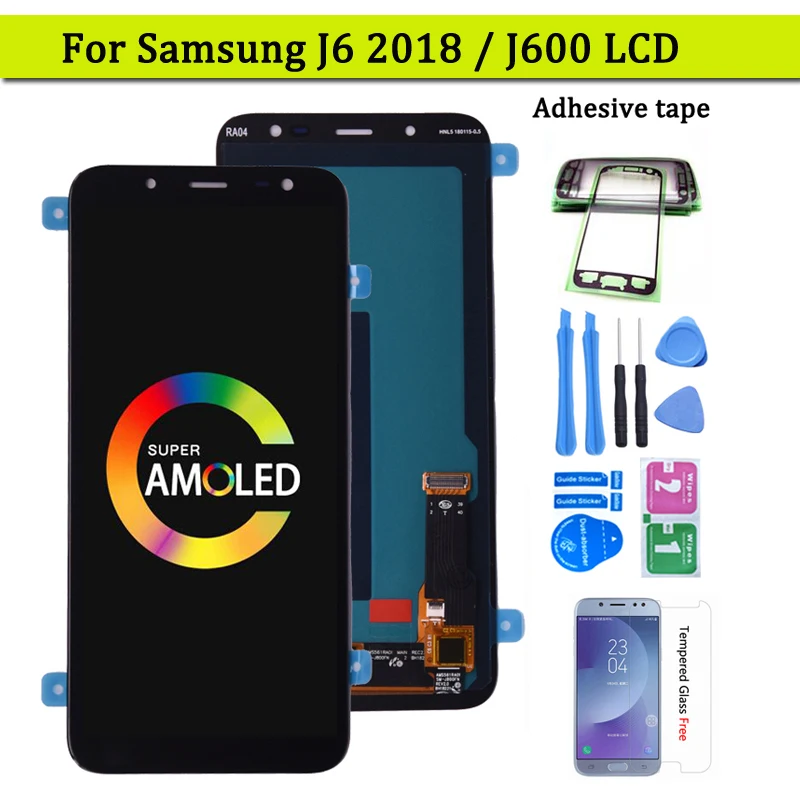 

Super AMOLED для Samsung Galaxy J6 2018 J600 J600F J600Y, ЖК-экран и сенсорная стеклянная панель в сборе