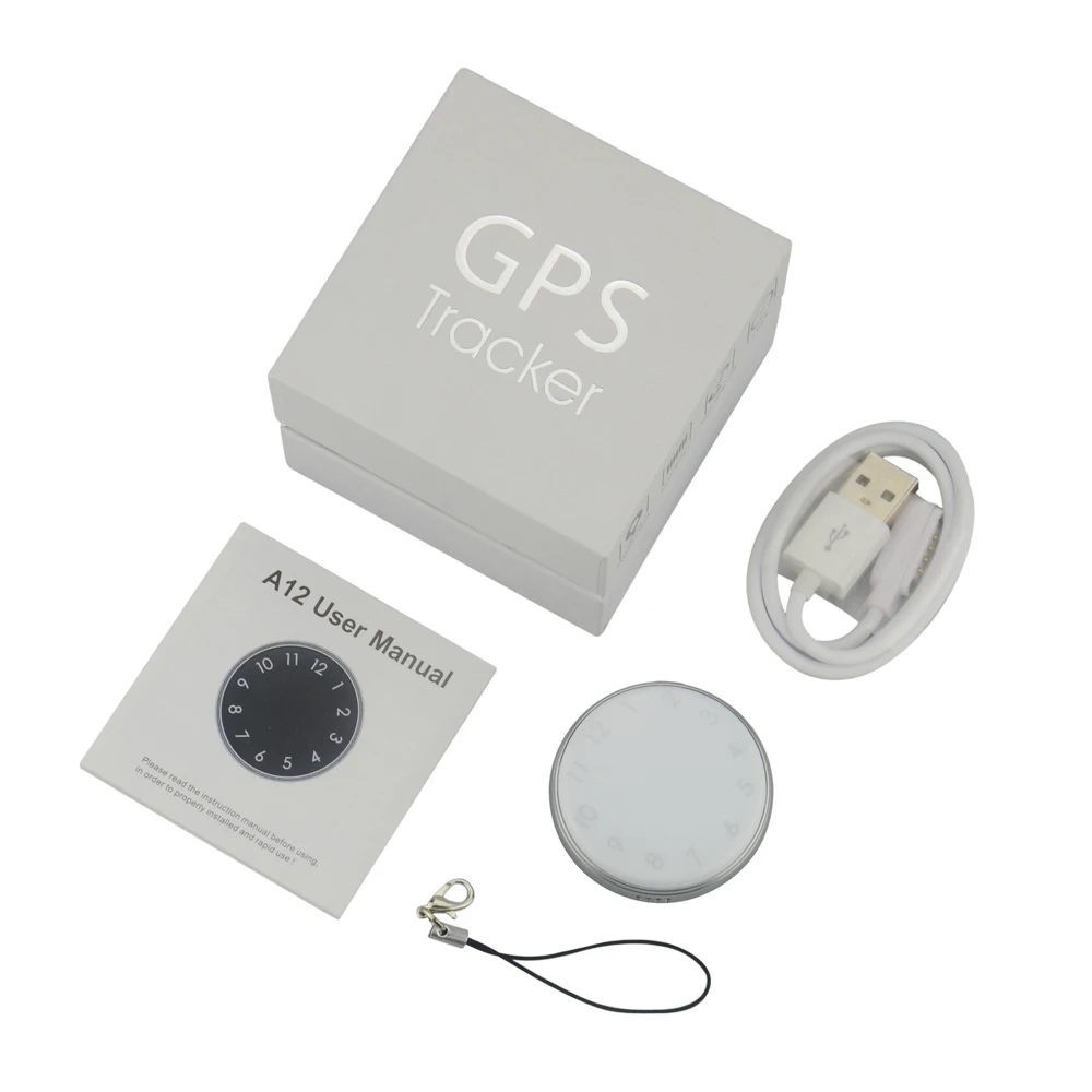 white with box Мини детские gps-трекер карманные часы A12 взрослые карманные часы с датчиком местоположения устройство слежения SOS сигнализация голосовой монитор в режиме ожидания 4 дня - Цвет: white with box