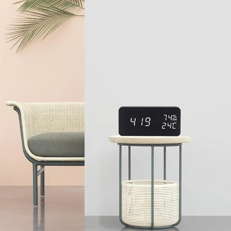 LED Digital Alarm Clock Wooden USB/AAA Powered Table Watch With Temperature And Humidity Snooze Electronic Desktop Clocks✈✈✈ | Дом и сад