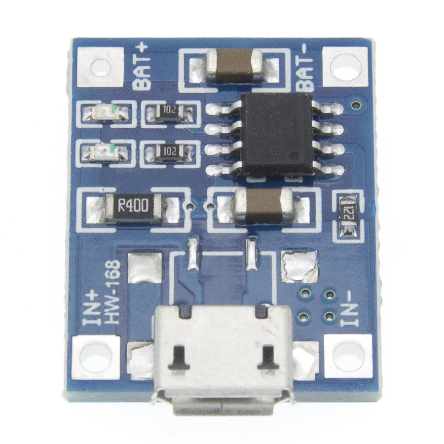 100 шт. Micro USB 5 в 1A 18650 TP4056 модуль зарядного устройства литиевой батареи зарядная