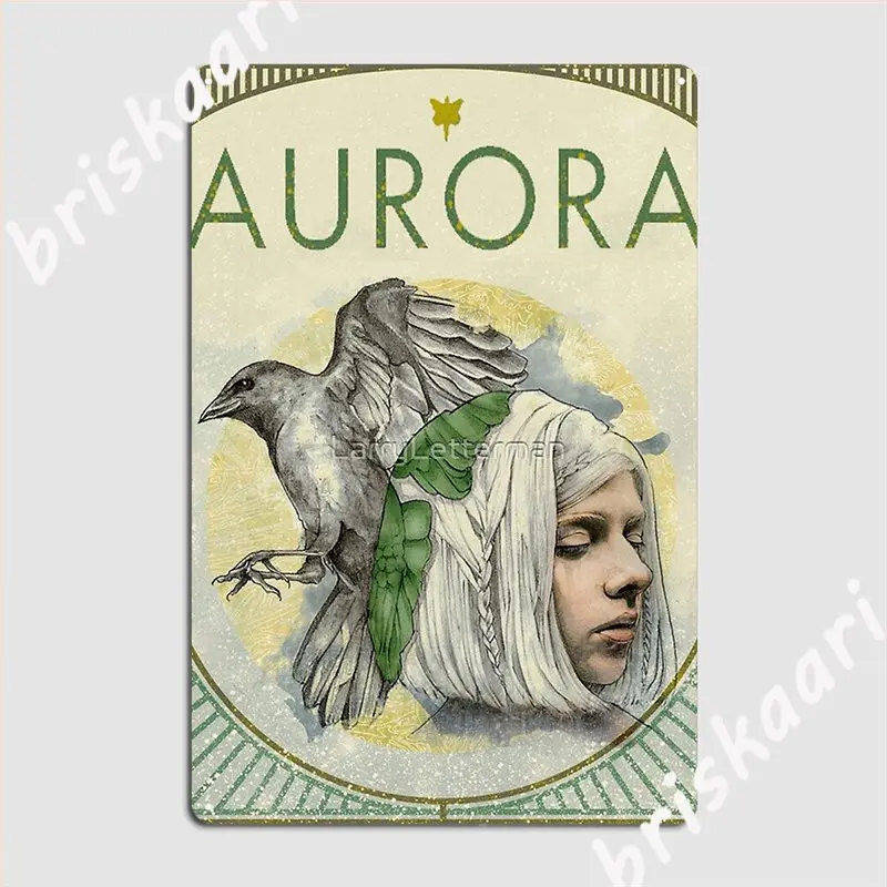 

Металлическая зеленая птица Auroras Aksnes, настенная роспись, украшение для гаража на заказ, кухонный жестяной знак, плакат