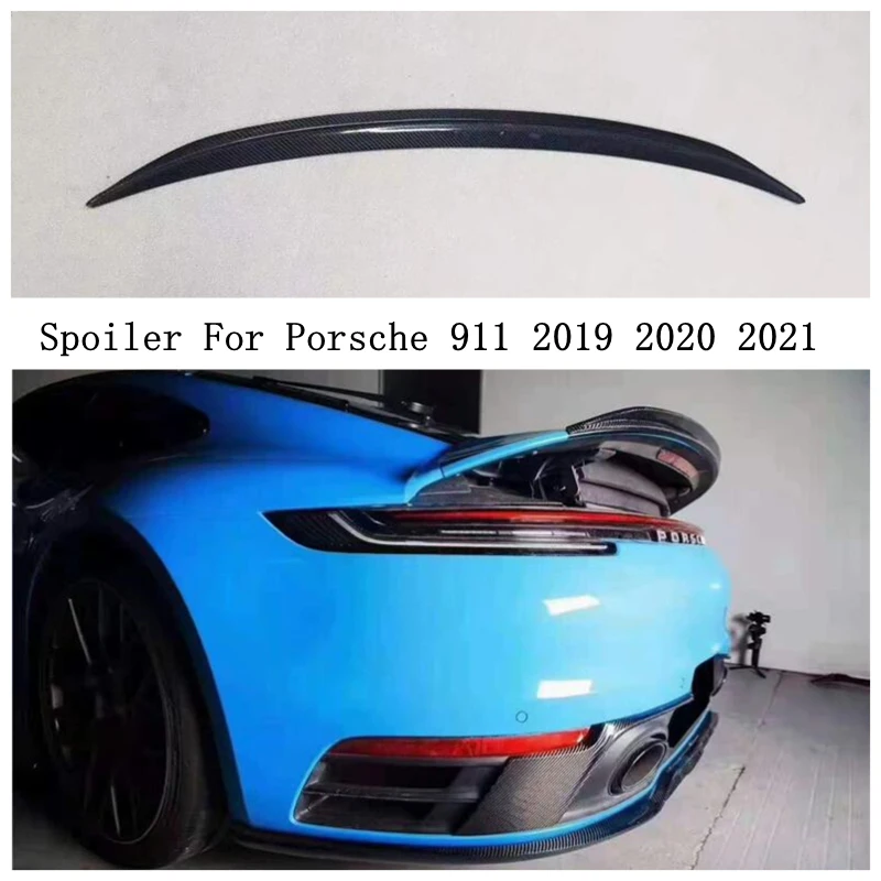 Спойлер крыла багажника из углеродного волокна для Porsche 911 2019 2020 2021 высокое