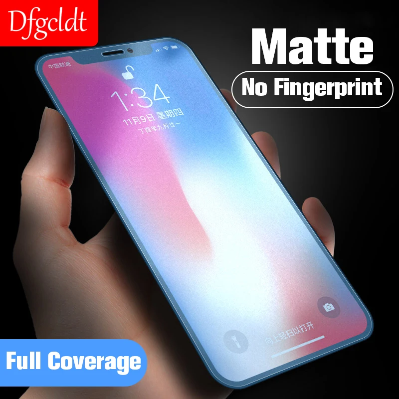 Матовое стекло защита для экрана iPhone 11 Pro Max XR X XS полное покрытие матовое