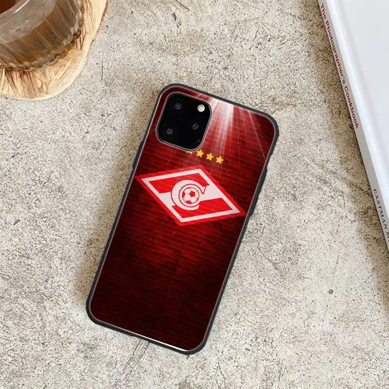 

Russian Spartak Moscow Football Black Soft Phone Cases For Iphone 6 6s 7 8 Plus XR X XS XSmax 11 12 Pro Mini Max