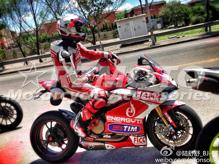 

Injection Mold New ABS Whole Fairings Kits For Ducati 899 1199 Panigale 2012 2013 2014 12 13 14 Bodywork set Cool red white