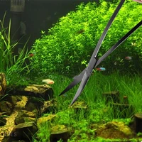 black aquarium accessoires plants tweezers and scissors grass stainless steel cleaning tools underwater plant modification props