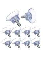 10pcs m8 screw rubber suction cup transparent sucker plastic hooks for glass wall window table tops storage tool sucker hooks