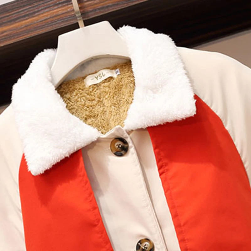 EHQAXIN Womens Clothing Cotton-Padded Jacket Winter Warmth Plus Velvet Thickening Long Lace-Up Windbreaker Coats L-4XL