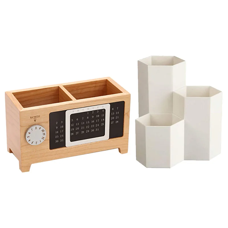 1 шт. Новый шестигранный держатель для карандашей Настольный ящик хранения