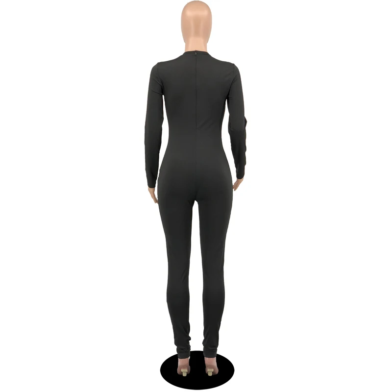 

TNNAOFF Sexy Letter Lip Print Bodycon Jumpsuit for Women Spring Fall Trendy Long Sleeve One Piece Streetwear Tracksuit Rompers