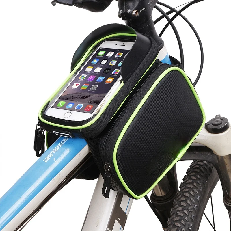 

Cycling Riding bag Waterproof Bicycle Handlebar Saddle Bag Front Touch for 5.5-6.2" Cell Phone