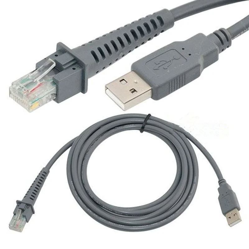 

USB 2,0 для сканера штрих-кодов rj45 с символами, USB-кабель LS1203 LS2208 LS4208 LS3008 CBA-U01-S07ZAR, лучшая оптовая цена