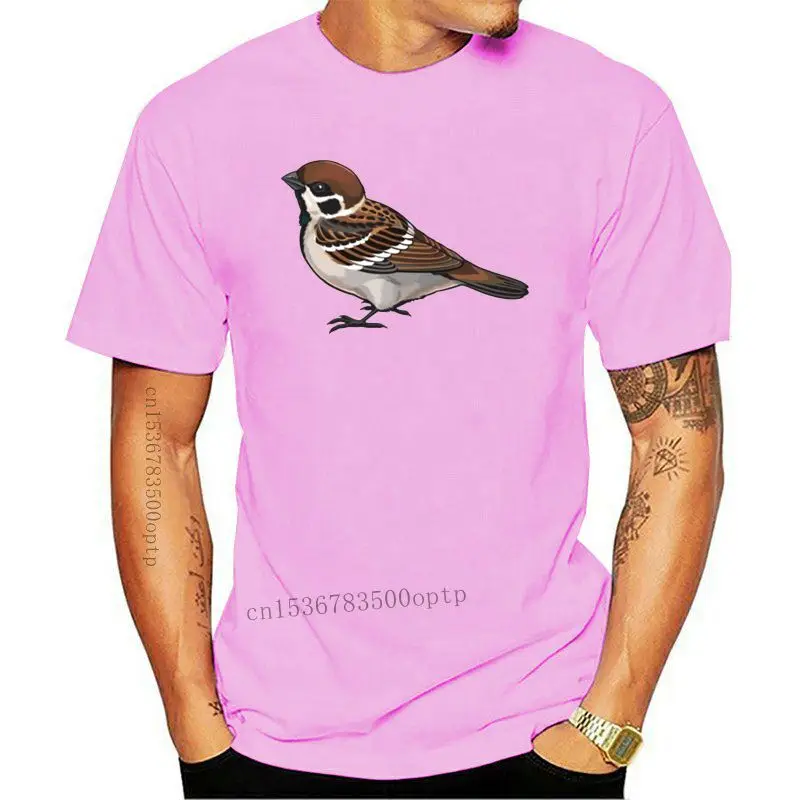

Новинка лета 2020, мужская повседневная футболка для фитнеса с забавным дизайном в виде маленькой коричневой птицы, дизайнерская футболка-за...