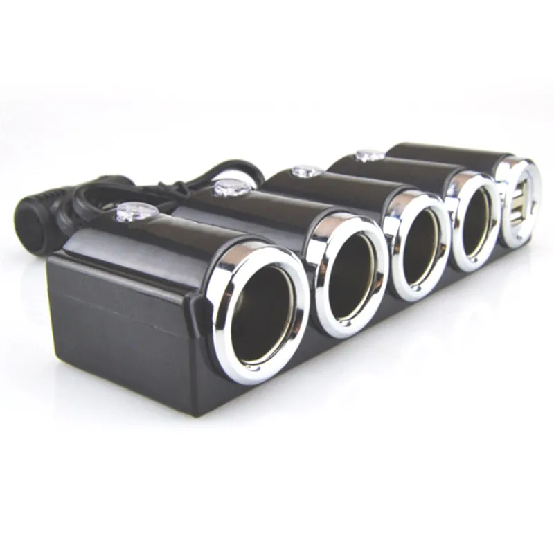 

Doul USB Multi Socket разветвитель автомобильного прикуривателя Plug Adapter Зарядное устройство адаптер для зарядного устройства 1 шт. 4 в 1 DC 12 В/24 В