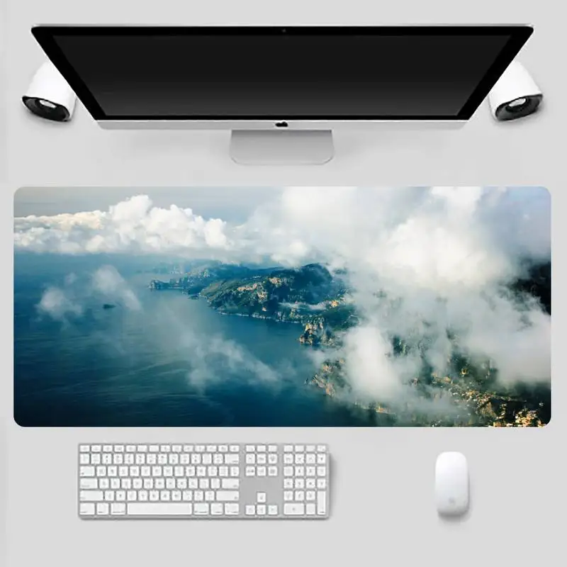 

sea snow mountain scenery Customized MousePads Computer Laptop Anime Mouse Mat Non slip Cushion Thickness 2mm LockEdge equal LE