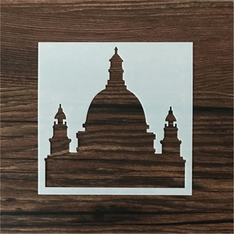 1 лист мультяшный сказочный замок многоразовый трафарет аэрограф Рисование