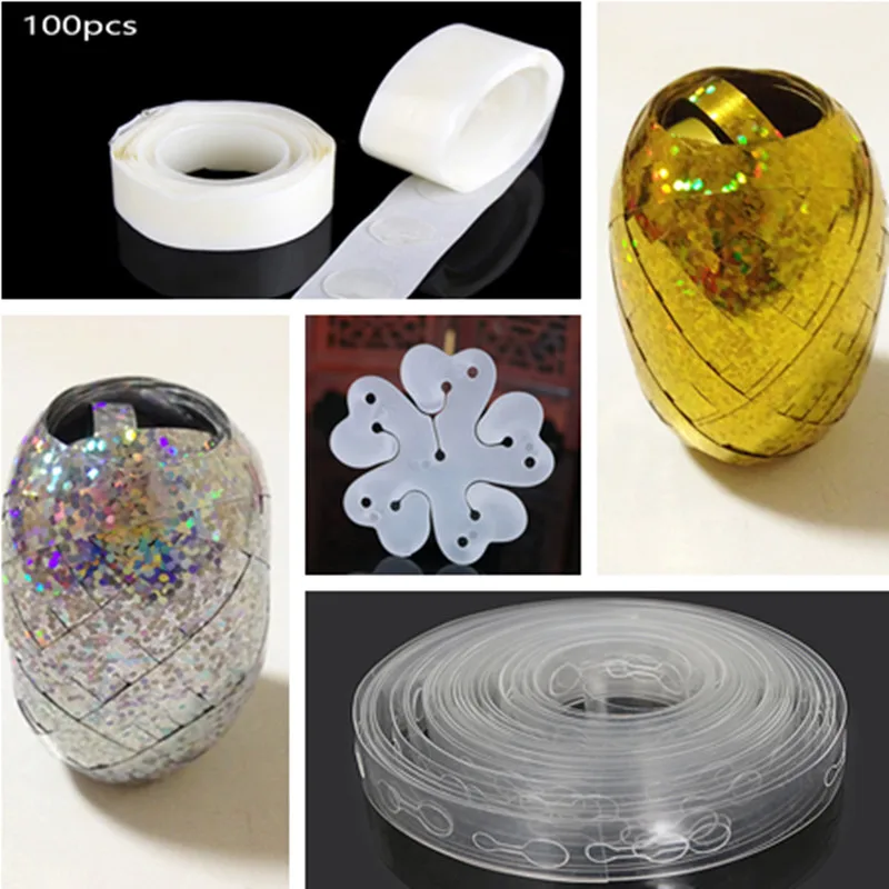 Аксессуары для воздушных шаров зажим 5 м цепочка лента в горошек свадьба день