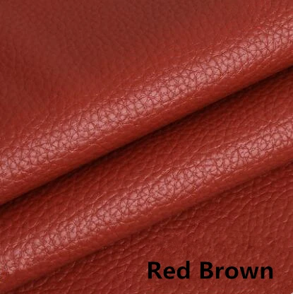 54 Red Brown 50*138 см Синтетическая кожа личи искусственная кожа ткань искусственная кожа ткани DIY сумка Диванный домашний декор швейный материал Однотонная искусственная искусственная кожа Ткань для шитья DIY Сумка Обувь - Цвет: 54 Red Brown