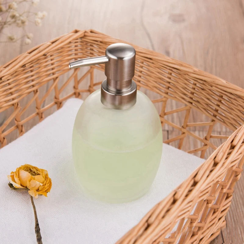 Диспенсер для мыла ванной комнаты стеклянная головка бутылки металлическая