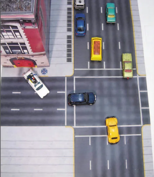 

1:64 1:43 Ghostbusters Fire Brigade and Surrounding Road Scene Paper Model DIY 3D Paper Model Children Adult Educational Toys