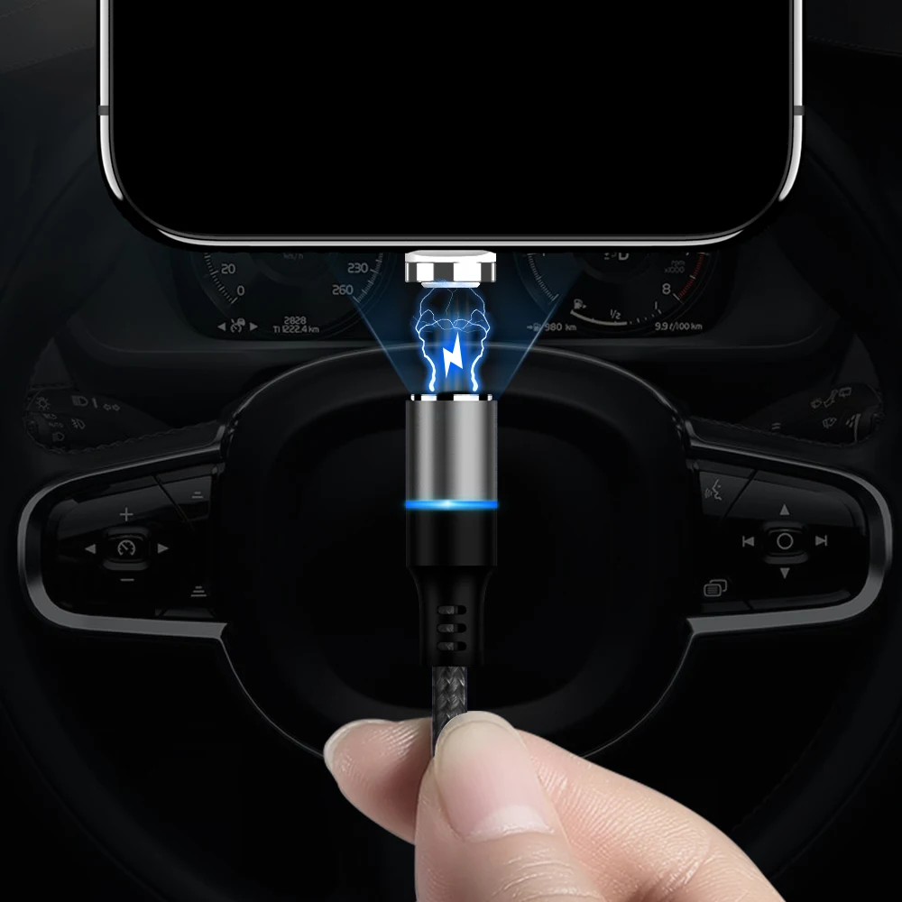 Магнитный кабель KISSCASE Micro usb type C для samsung iPhone X 10 светодиодный магнитный адаптер