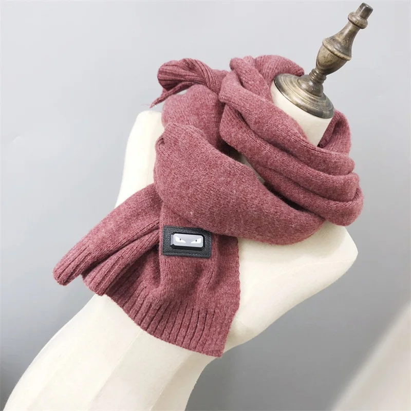 

DUOJIAOYAN Classic Warm Wool Scarf Men Women Solid Color Scarf Small Sweet Eur-America Girls Scarf