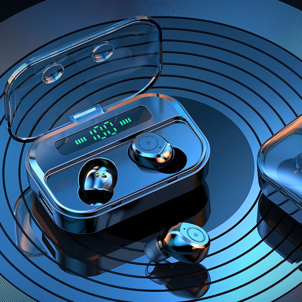 Erilles Мини bluetooth наушники беспроводные стерео гарнитура зарядка коробка дисплей