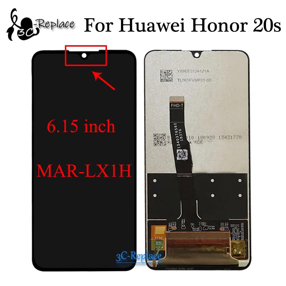 Черный ЖК-дисплей 6 3 дюйма для Huawei Honor 20 Pro / 20S YAL-AL50/Huawei Nova 5T Global сенсорный экран с