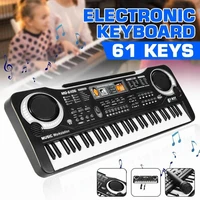 61 keys piano digital music electronic keyboard keyboard black electric piano kids gift with microphone keyboard instrument hot