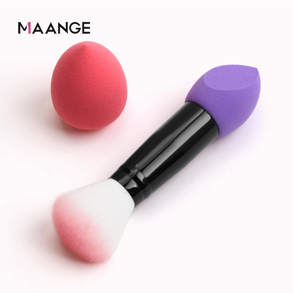 MAANGE 2 шт. набор нейлоновых кистей для макияжа с двойной головкой Губка из