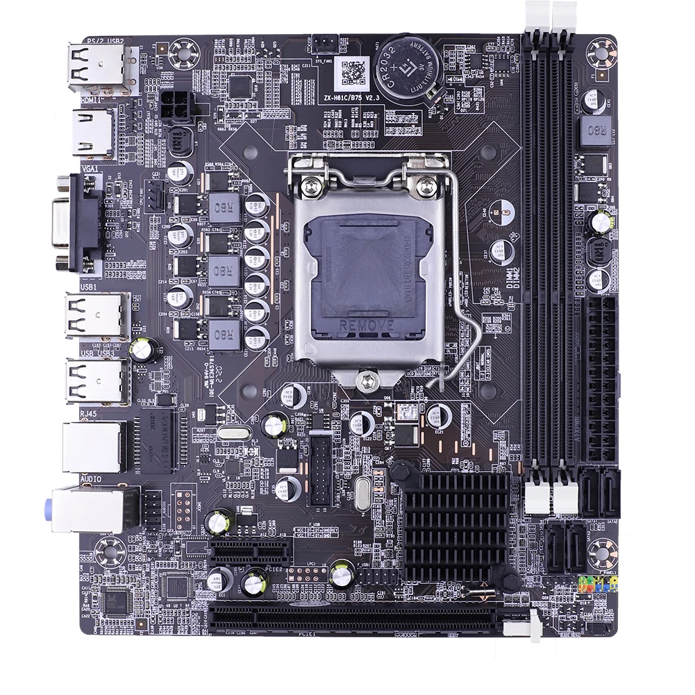 Материнская плата H61 LGA 1155 DDR3 ПАМЯТЬ 16 Гб Micro-ATX десктопная материнская для LGA1155 Socket