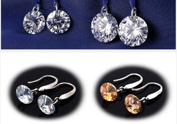 Классические серьги-гвоздики из стерлингового серебра 925 пробы с геометрический