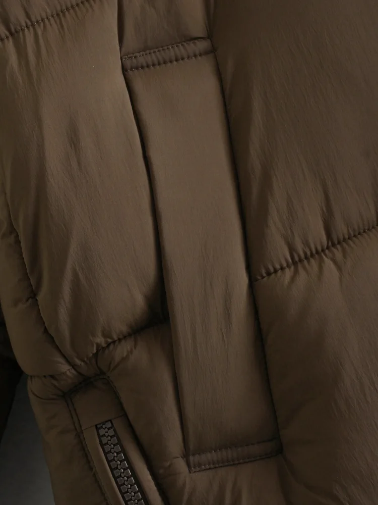 KEYANKETIAN ZA Quilted Coat Autumn and Winter Women's Jacket Army Green Warm Simple Casual Loose Cotton Quilting