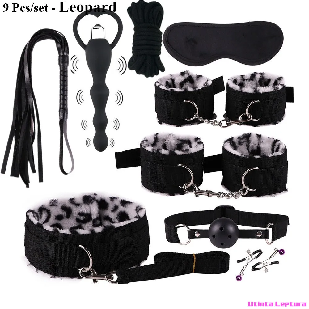 Игрушки SM наручники кнут зажим для сосков повязка на глаза кляп рта набор товаров взрослых БДСМ бондаж игры