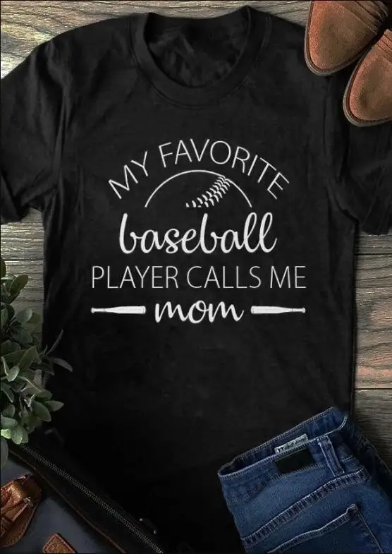 Моя любимая футболка для бейсбола с надписью Call Me Mom женские забавные хлопковые