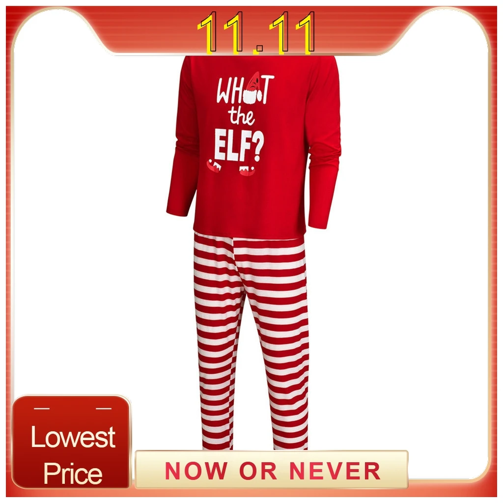 Комплект одинаковых рождественских пижам для всей семьи одежда сна взрослых