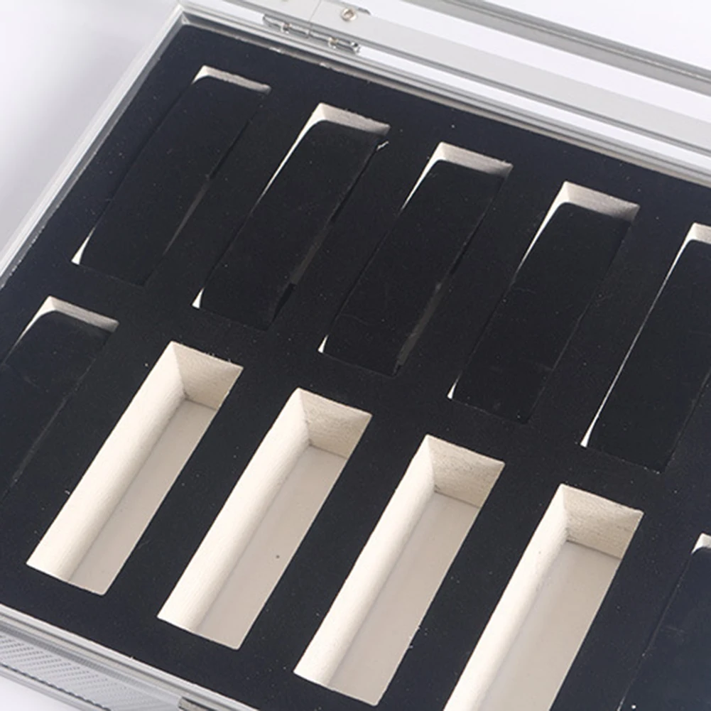 

6/12 Grid Slots watch box convenient light watch winder Jewelry Wrist Watches Case Holder Display Storage Box Aluminium Organize