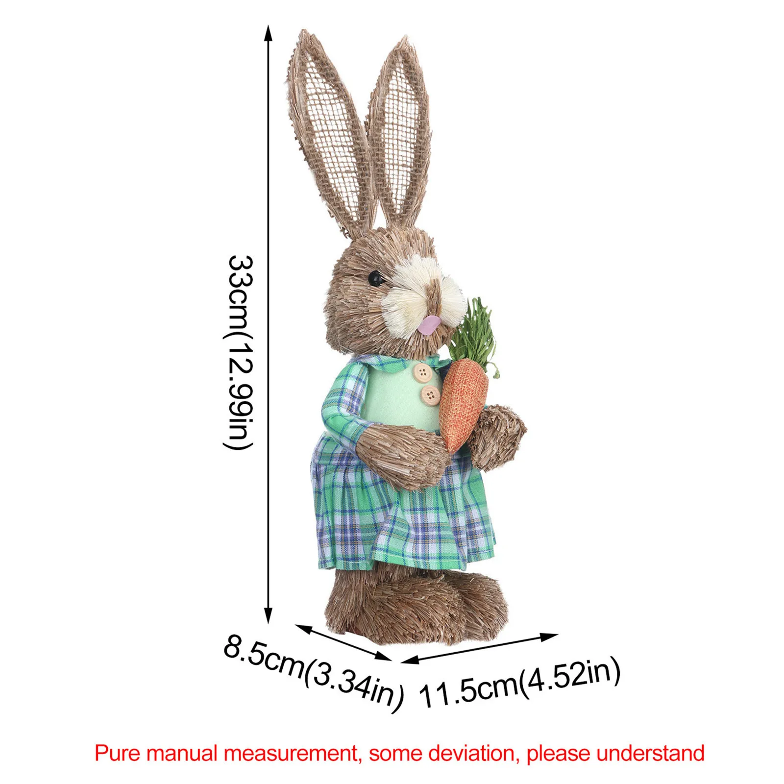 

Easter Simulation Bunny Home Garden Bunny Decoration Creative Straw Bunny Ornament Simulated Rabbit Decor Garden Decoration