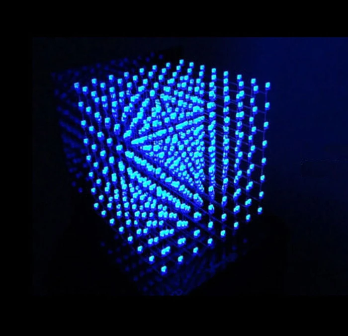 

Светлая квадратная 8x8x8 LED куб Белый светодиодный синий луч комплект