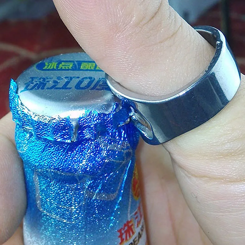 

Unique Creative Versatile Stainless Steel Finger Ring Ring-Shape Beer Bottle Opener KIMA88
