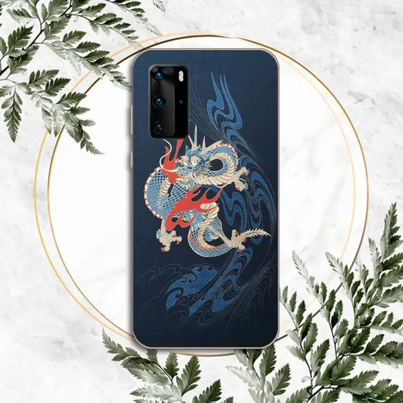 

Red Dragon Fashion Animal Phone Cases Clear Transparent for huawei honor P 40 30 20 lite Pro 10 i 8 9 x p smart 2019