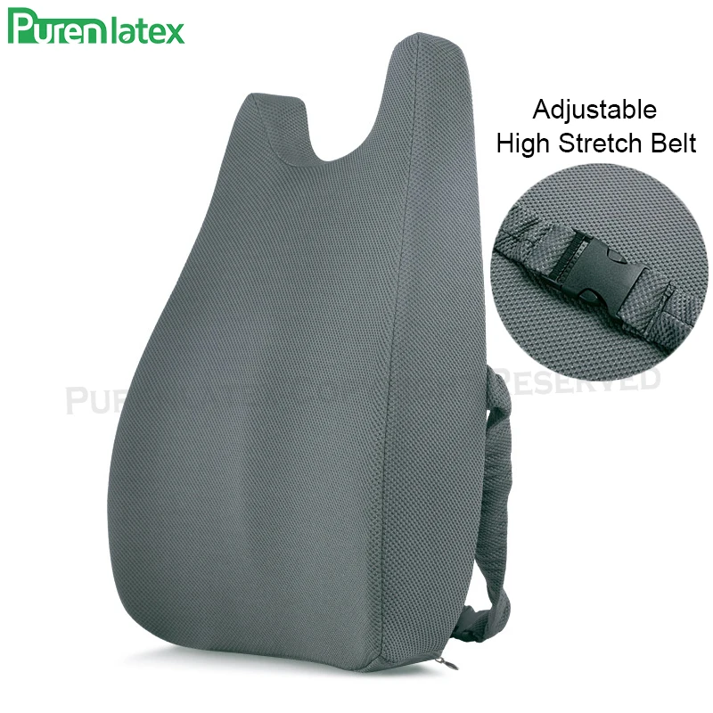 PurenLatex Space Memory Foam Cushion Back Support Orthopedic Coccyx Pain Pad Office Car Chair Wheelchair Mats Release Pressure | Дом и сад