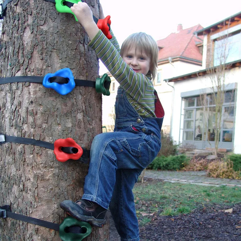 

Ninja Tree Climbing Holds with Ratchet Straps for Kids Adult Outdoor Ninja Warrior Obstacle Course Training