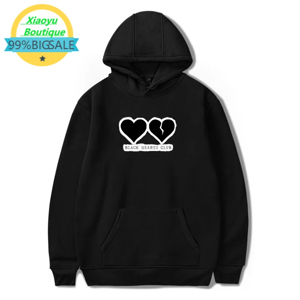 

LUCKYFRIAY 2020 в стиле Харадзюку, хип-хоп, yungblud, черные сердца, стандартная Мужская/Женская/Детская толстовка, Весенняя кавайная Толстовка