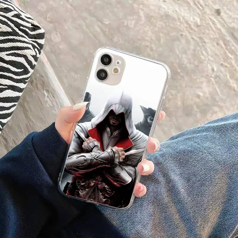 

Assassin's Creed Phone Case Transparent for iPhone 11 12 mini pro XS MAX 8 7 6 6S Plus X 5S SE 2020 XR