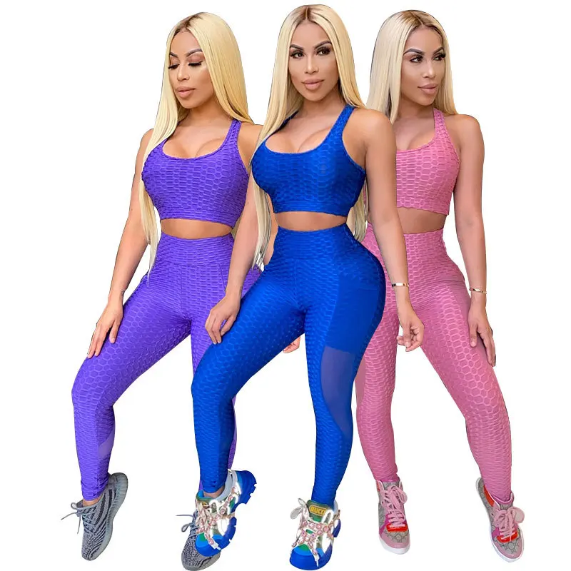 Женский однотонный спортивный костюм лето 2020 стильный топ на бретелях