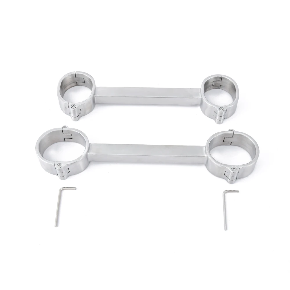 BDSM Slave Stainless Steel Openable Handcuffs Fixtures Binding Tools Roleplay Bondage Restraints Adult Games Male Female Sex Toy