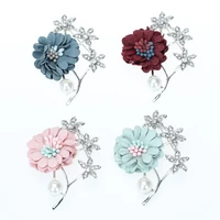colorful handmade flowers bouquet enamel brooches metal flowers weddings banquet brooch pins for women and men as a gift