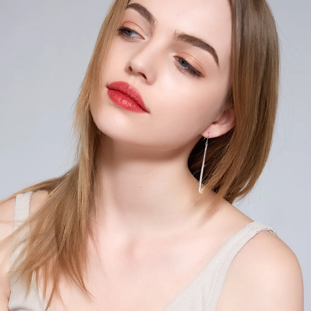 IMaySon корейские простые Стильные геометрические длинные висячие серьги подвески