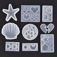 diy epoxy resin mold sea shell starfish silicone crystal mold jewelry making tool handmade crafts home decoration